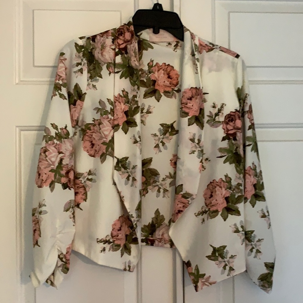 Cute floral light jacket cardigan